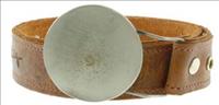 Unbranded Pewter Circle - Wild West Brown Belt by Jon Wye