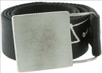 Unbranded Pewter Square - Black Canvas Belt by Jon Wye
