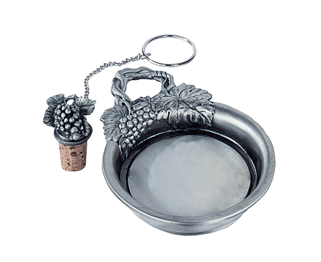Unbranded Pewter Wine Coaster and Stopper - Personalised