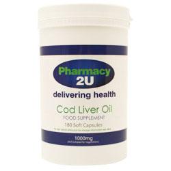 Unbranded Pharmacy2U Cod Liver Oil 1000mg Capsules