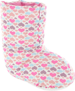 Cotton duvet slipper boot, the Pheart features all over heart print detail.