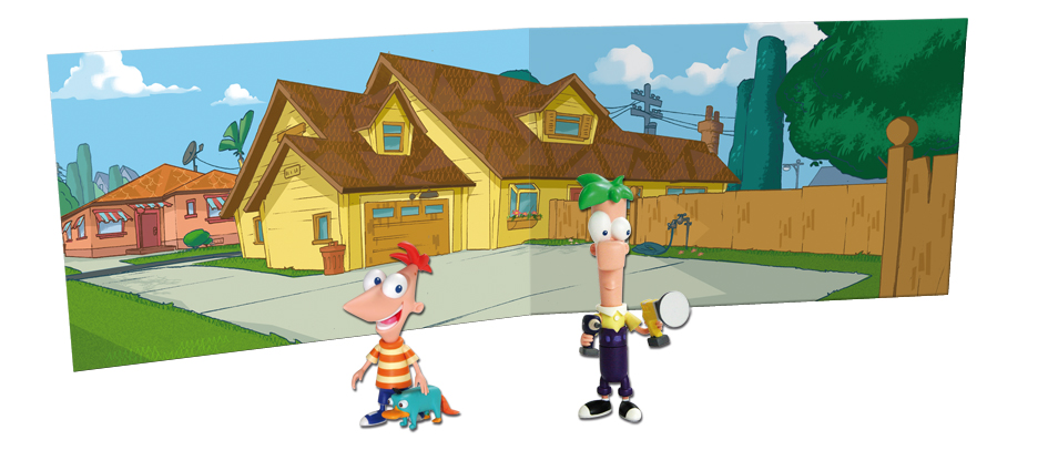Unbranded Phineas and Ferb Action Fig Scene Packs - House