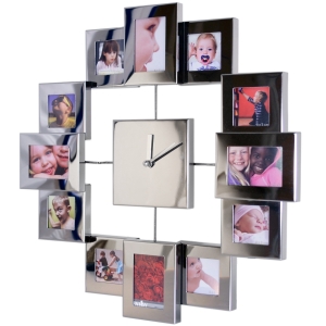 Unbranded Photo Frame Wall Clock - Aluminium