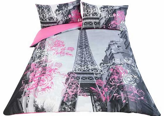 Unbranded Photographic Paris Bedding Set - Double