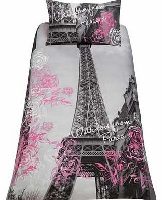 Unbranded Photographic Paris Bedding Set - Single
