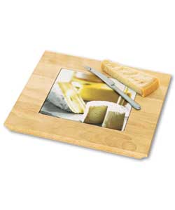 Photographic Rotating Cheese Board and Knife Set