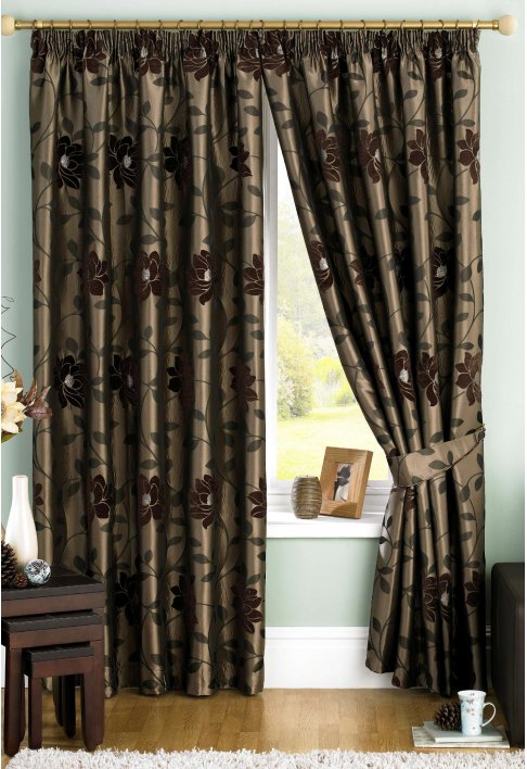 Unbranded Piccadilly Chocolate Lined Curtains