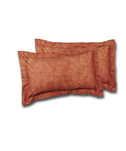 Pico Collection Oxford Pillowcase - Terracotta.