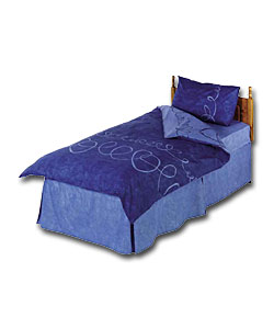 Pico Collection Single Duvet Cover Set - Blue