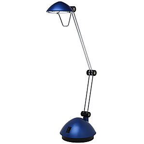Halogen adjustable angled desk lamp with glass filter. Includes bulb