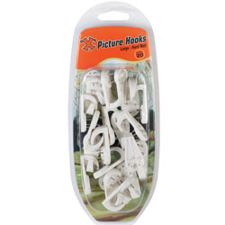 Picture Hooks - Hard Wall Pack Of 20