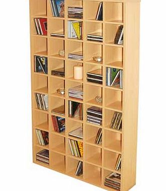 Unbranded Pigeon Hole CD Storage Unit - Beech