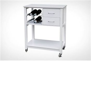 Unbranded Pinewood - Kitchen Trolley in White