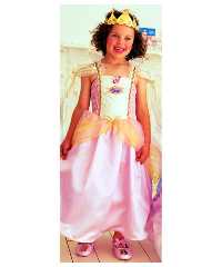 Childrens Dressing Up Clothes - Pink Barbie Princess & Pauper Outfit - 4-7 years