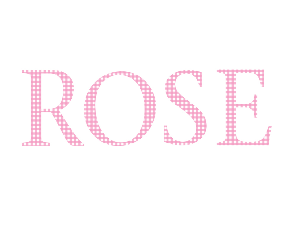 Unbranded Pink Check Alphabet Large Wall Art Decals