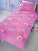 Pink Circles Single Duvet Set