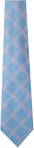 Pink Criss-Cross Blue Tie
