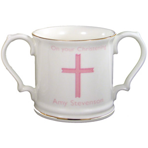 Unbranded Pink Cross Personalised Mug