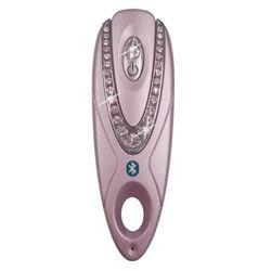 Pink diamonte bluetooth headset including pendant