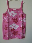 Pink top with shoulder straps