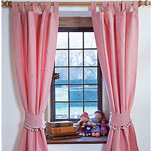 Pink Gingerbread Curtain Panels x 2 in Rose Pink
