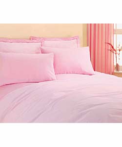 Pink Gingham Double Duvet Cover Set