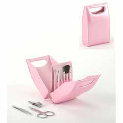 Pink Handbag Manicure and Makeup tools Set