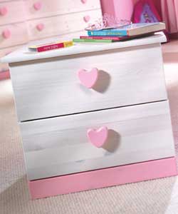 Pink Hearts Bedside Chest