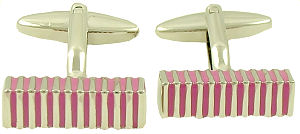 Unbranded Pink Lines Cufflinks