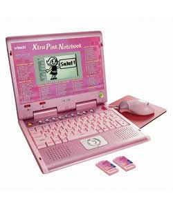Funky laptop for girls with 80 arcade style adventure activities teaching English, French, maths geo