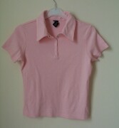 Ex-gap pink short sleeved polo style top
