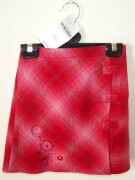 Lovely quality wool mix wrap shirt in pink and red check ex-L