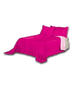 Pink Satin Throw & Pillowsham