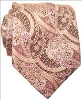Unbranded Pink/Silver Paisley Necktie by Timothy Everest