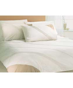 Pintuck Double Duvet Cover Set - Natural