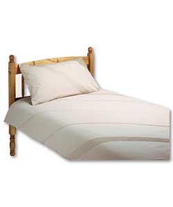 Pintuck Single Duvet Cover Set - Natural