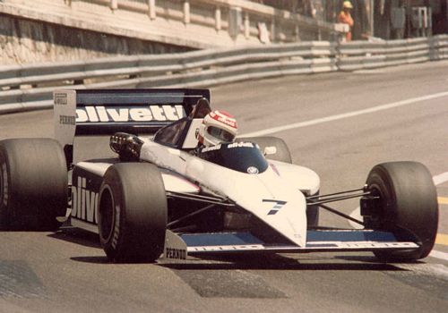 Nelson Piquet in his Brabham BT54  at the 1985 Monaco Grand Prix