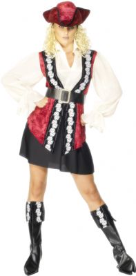 This Excellent Pirate Queen Costume Is Ideal For Any Pirate Themed Event. Includes Skirt  Shirt