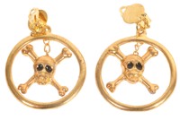 Unbranded Pirate Skull n Crossbones Earrings