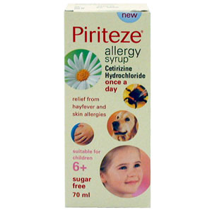 Piriteze Once-A-Day Allergy Syrup - Size: 70ml