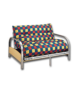 Pisa Futon - Blue Multi-Check Mattress