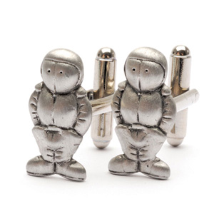Unbranded Pit Crew pewter Stig cufflinks