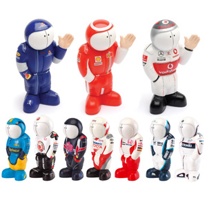 Set of ten Jim Bamber Pit Crew Figures. You may well be familiar with Jim Bamber`s cartoons well now