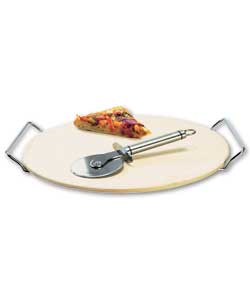 Pizza Stone and Cutter Set