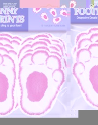 Now you can follow where the Easter Bunny leads with these decorative foot prints that cling to your