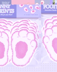 Now you can follow where the Easter Bunny leads with these decorative foot prints that cling to your