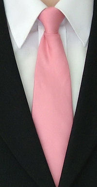 Unbranded Plain Baby Pink Clip-On Tie