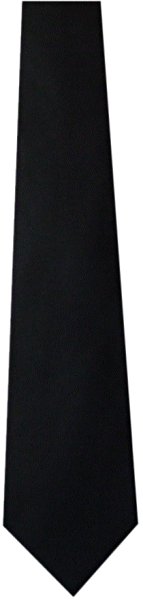 Plain Black H/Rib Silk Tie