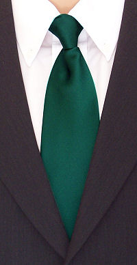 Unbranded Plain Bottle Green Clip-On Tie