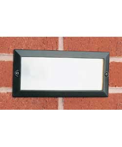Black alloy.Recessed fixture for walls and patios